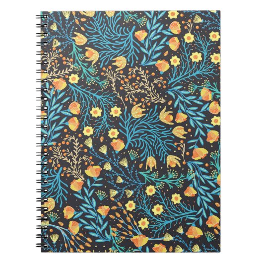Carnet Motif floral sans soudure. Flèche créative dessiné (Devant)