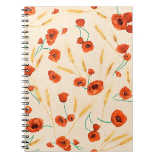 Carnet Motif floral sauvage sans couture sur un arrière -