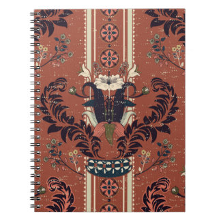 Carnet motif floral, style victorien. Bouquet floral wi