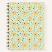 Carnet Motif floral tropical jaune sans couture (Devant)