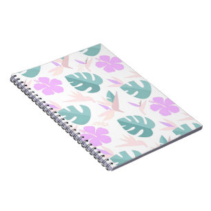 Carnet Motif Floral Tropical Pastel