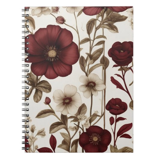 Carnet Motif floral vintage (Devant)