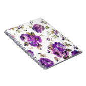 Carnet Motif floral violet (Côté Droit)