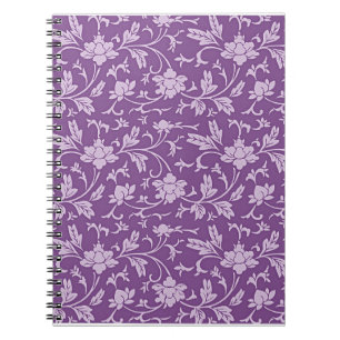 Carnet Motif floral violet et lavande