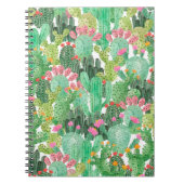 Carnet Motif fluide cactus aquarelle (Devant)