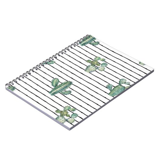 Carnet Motif fluide cactus aquarelle (Côté gauche)