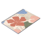 Carnet Motif fluide floral dessiné à la main, collage cré (Côté gauche)