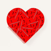 Carnet Motif Flute Music Note (Devant)