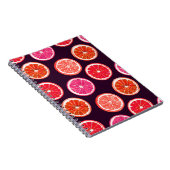 Carnet Motif foncé Citrus peint à la main (Côté Droit)