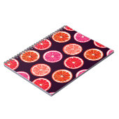 Carnet Motif foncé Citrus peint à la main (Côté gauche)
