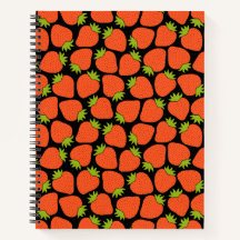 Motif fraise, Académie sombre Automne orange