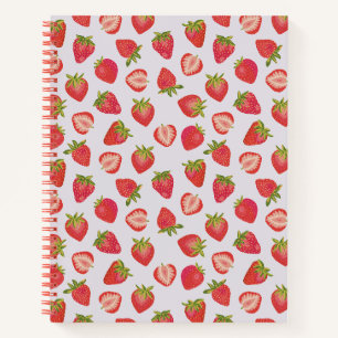 Carnet Motif Fraise d'Été
