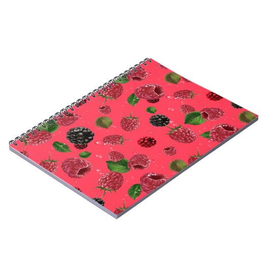 Carnet Motif framboise (Côté gauche)