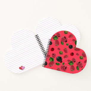 Carnet Motif framboise
