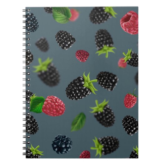 Carnet Motif framboise 2 (Devant)