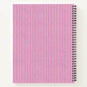 Carnet Motif Fuchsia Pink Stripes personnalisé (Dos)