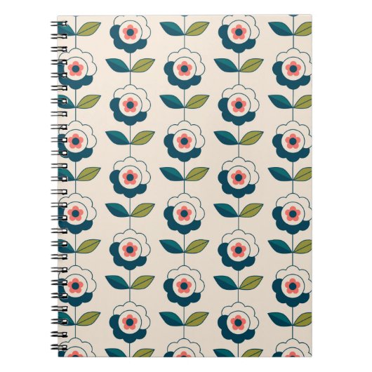 Carnet Motif Fun Jardin Retro (Devant)