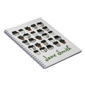 Carnet Motif funky plante Cactus (Côté Droit)