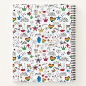 Carnet motif gay pride Doodle (Dos)