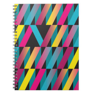 Carnet Motif géométrique à ruban abstrait coloré