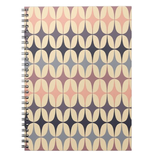 Carnet Motif géométrique Abstrait des triangles rétro (Devant)