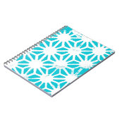 Carnet Motif géométrique Aqua (Côté gauche)
