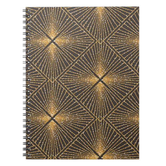 Carnet Motif géométrique Art Déco sans faille. Élégant fo (Devant)
