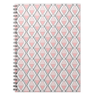 Carnet Motif géométrique beige rose