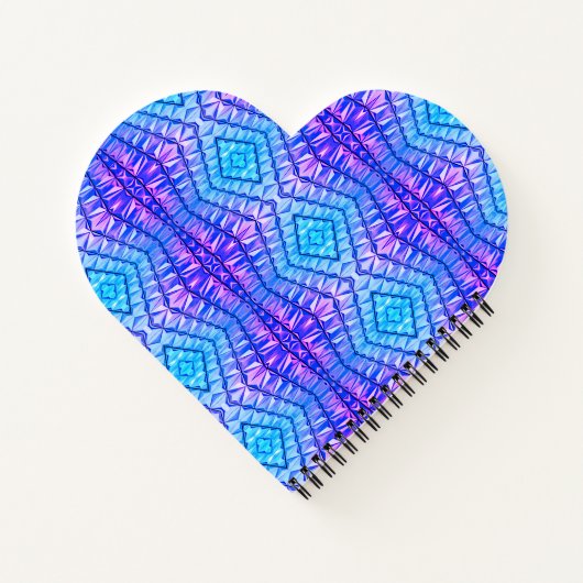 Carnet Motif géométrique bleu et violet (Dos)