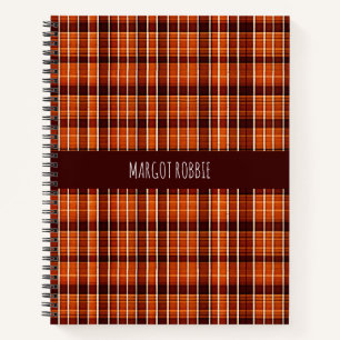 Carnet Motif géométrique Brown orange plaqué automatique
