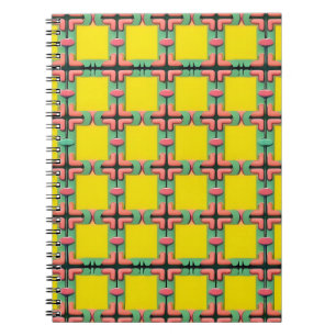 Carnet Motif Géométrique Coloré Avec Conception Symétriqu