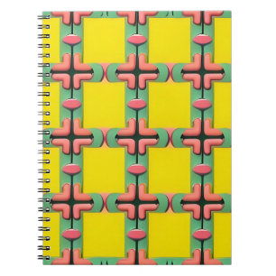 Carnet Motif Géométrique Coloré Avec Conception Symétriqu