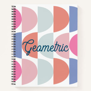 Carnet Motif Géométrique Coloré Demi-Cercle Géométrique