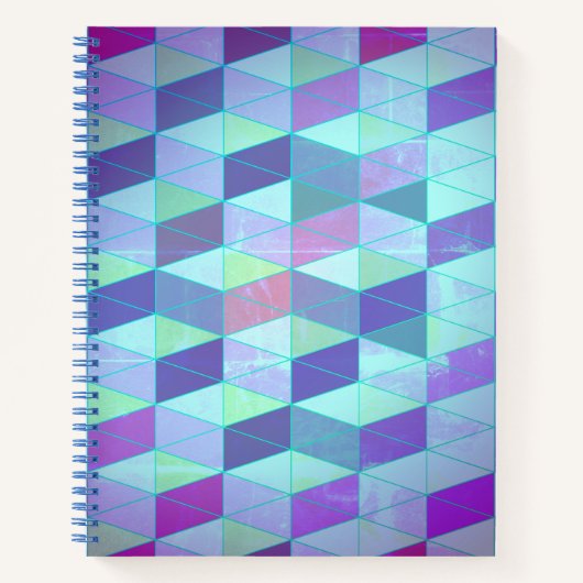 Carnet Motif géométrique Cubes en Triangles (Devant)