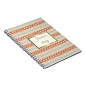 Carnet Motif géométrique de style ethnique de boho. cadre (Côté Droit)