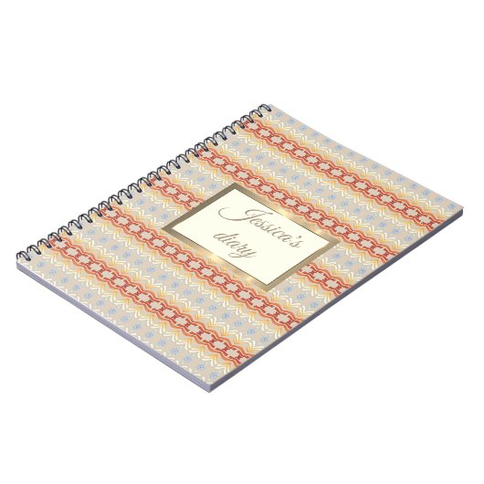 Carnet Motif géométrique de style ethnique de boho. cadre (Côté gauche)