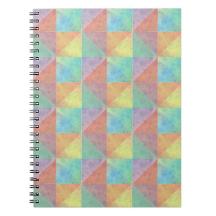 Carnet Motif géométrique de triangle rempli d'aquarelle