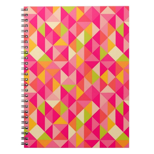 Carnet Motif géométrique de triangles (Devant)