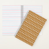 Carnet Motif géométrique doré chaud moderne (À l'intérieur)