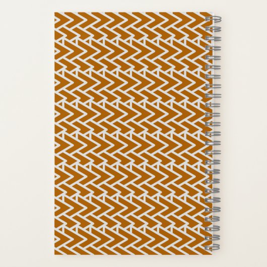 Carnet Motif géométrique doré chaud moderne (Verso)