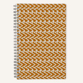 Carnet Motif géométrique doré chaud moderne (Recto)