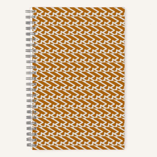 Carnet Motif géométrique doré chaud moderne (Recto)