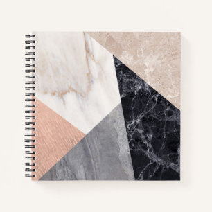 Carnet Motif géométrique en marbre