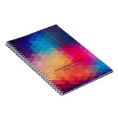 Carnet Motif géométrique en mosaïque moderne colorée (Côté Droit)