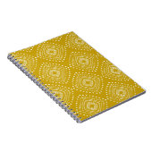 Carnet Motif géométrique ethnique : jaune doré, blanc (Côté Droit)