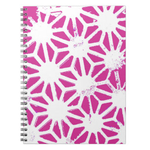 Carnet Motif géométrique Fuchsia