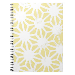 Carnet Motif géométrique jaune citron
