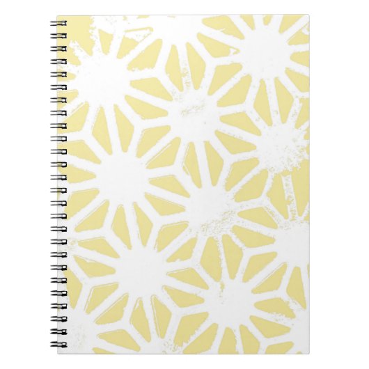 Carnet Motif géométrique jaune citron (Devant)