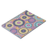 Carnet Motif géométrique mandala boho violet (Côté gauche)