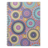 Carnet Motif géométrique mandala boho violet (Devant)